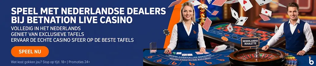 Nederlandse dealers bij Betnation live casino voor interactie