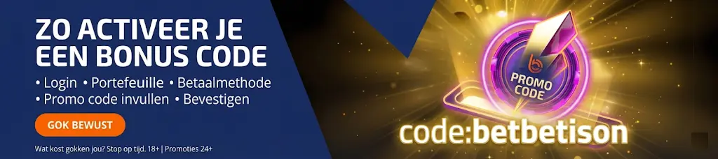 Invoerveld voor de actuele Betnation promotiecode in het account